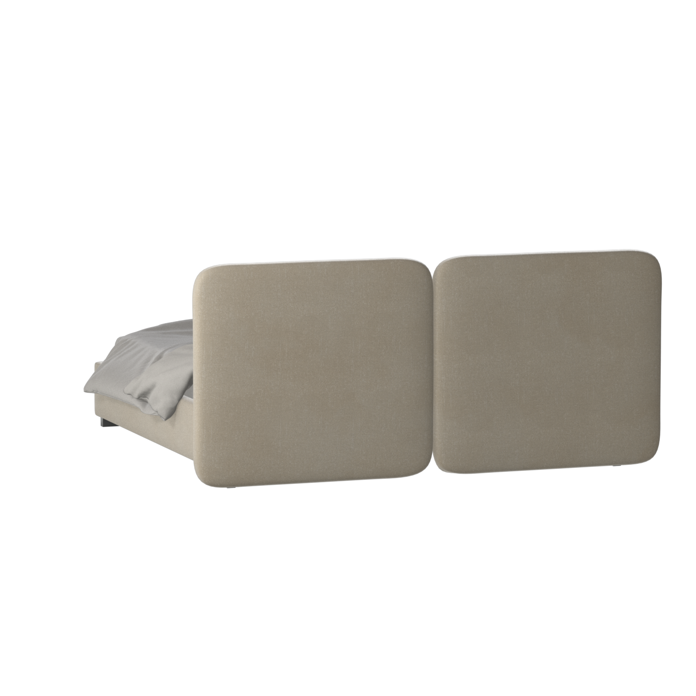Chloe Upholstered Double Bed in Soft Woven Fabric