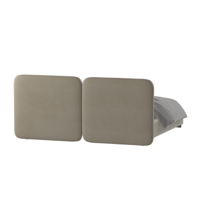 Chloe Upholstered Double Bed in Soft Woven Fabric