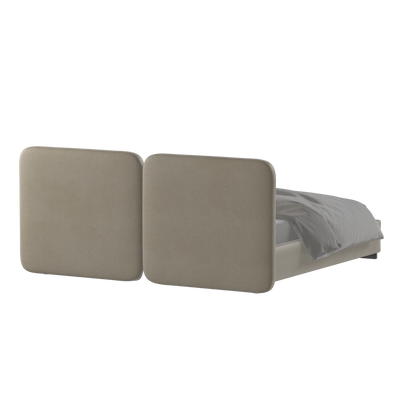 Chloe Upholstered Double Bed in Soft Woven Fabric