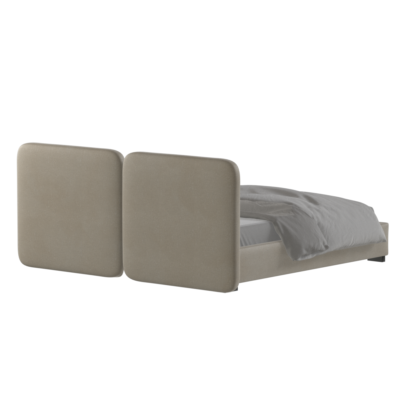 Chloe Upholstered Double Bed in Soft Woven Fabric