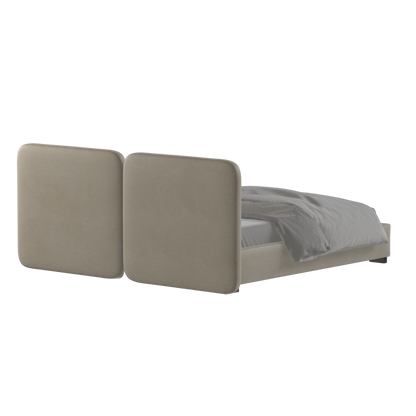 Chloe Upholstered Double Bed in Soft Woven Fabric