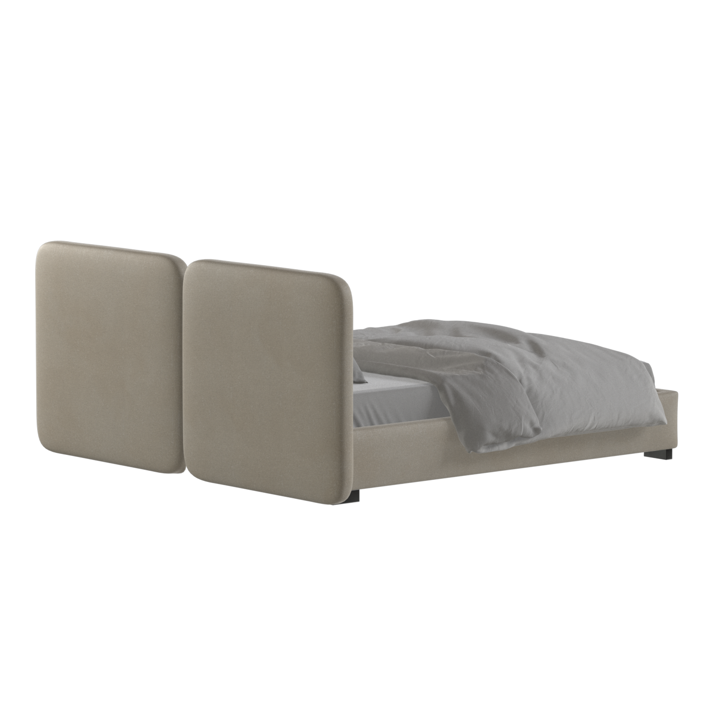 Chloe Upholstered Double Bed in Soft Woven Fabric