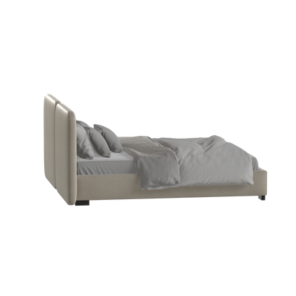 Chloe Upholstered Double Bed in Soft Woven Fabric