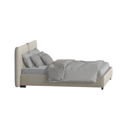 Chloe Upholstered Double Bed in Soft Woven Fabric
