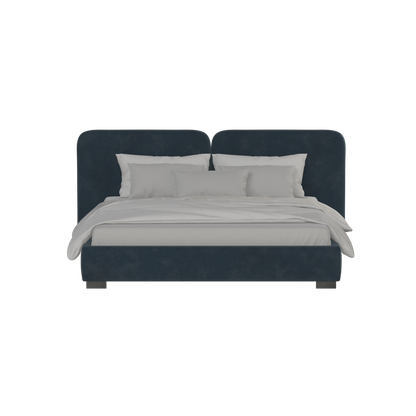 Chloe Upholstered Double Bed in Soft Woven Fabric