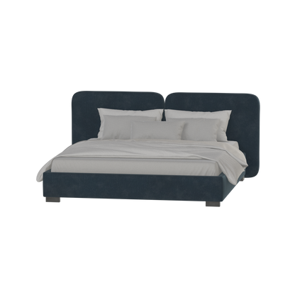 Chloe Upholstered Double Bed in Soft Woven Fabric