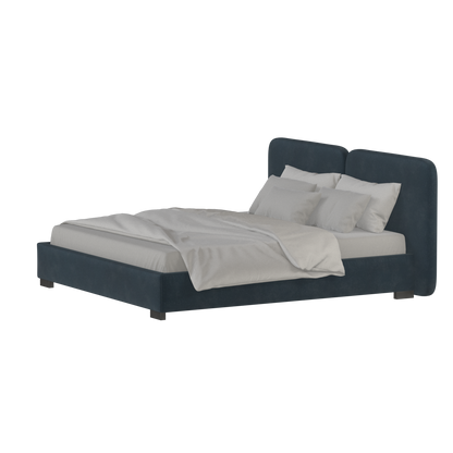 Chloe Upholstered Double Bed in Soft Woven Fabric