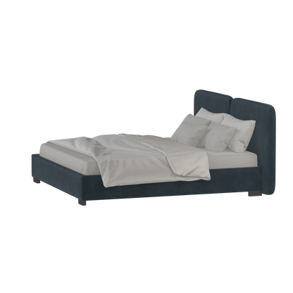 Chloe Upholstered Double Bed in Soft Woven Fabric