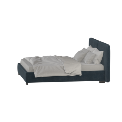 Chloe Upholstered Double Bed in Soft Woven Fabric