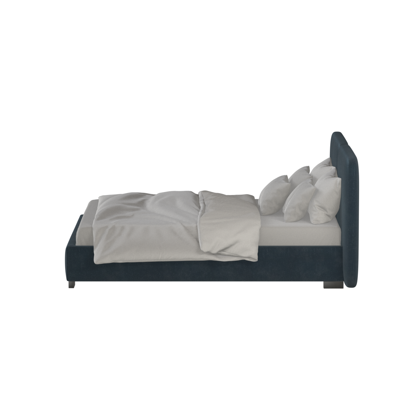 Chloe Upholstered Double Bed in Soft Woven Fabric