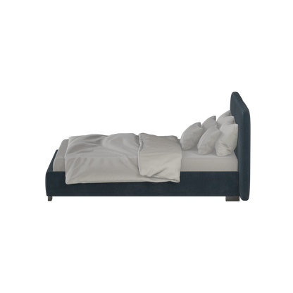 Chloe Upholstered Double Bed in Soft Woven Fabric