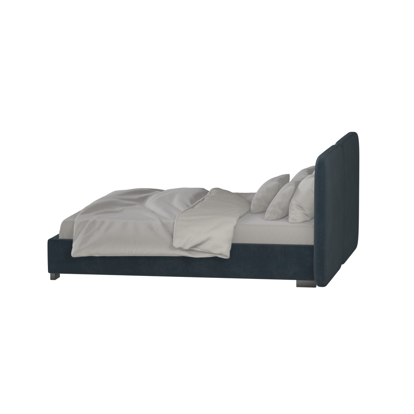 Chloe Upholstered Double Bed in Soft Woven Fabric