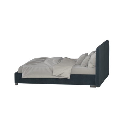 Chloe Upholstered Double Bed in Soft Woven Fabric