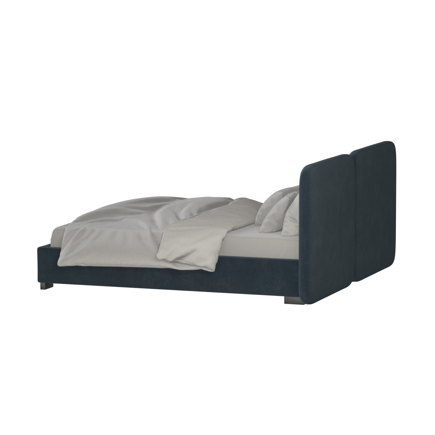 Chloe Upholstered Double Bed in Soft Woven Fabric