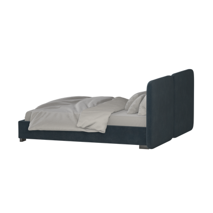 Chloe Upholstered Double Bed in Soft Woven Fabric
