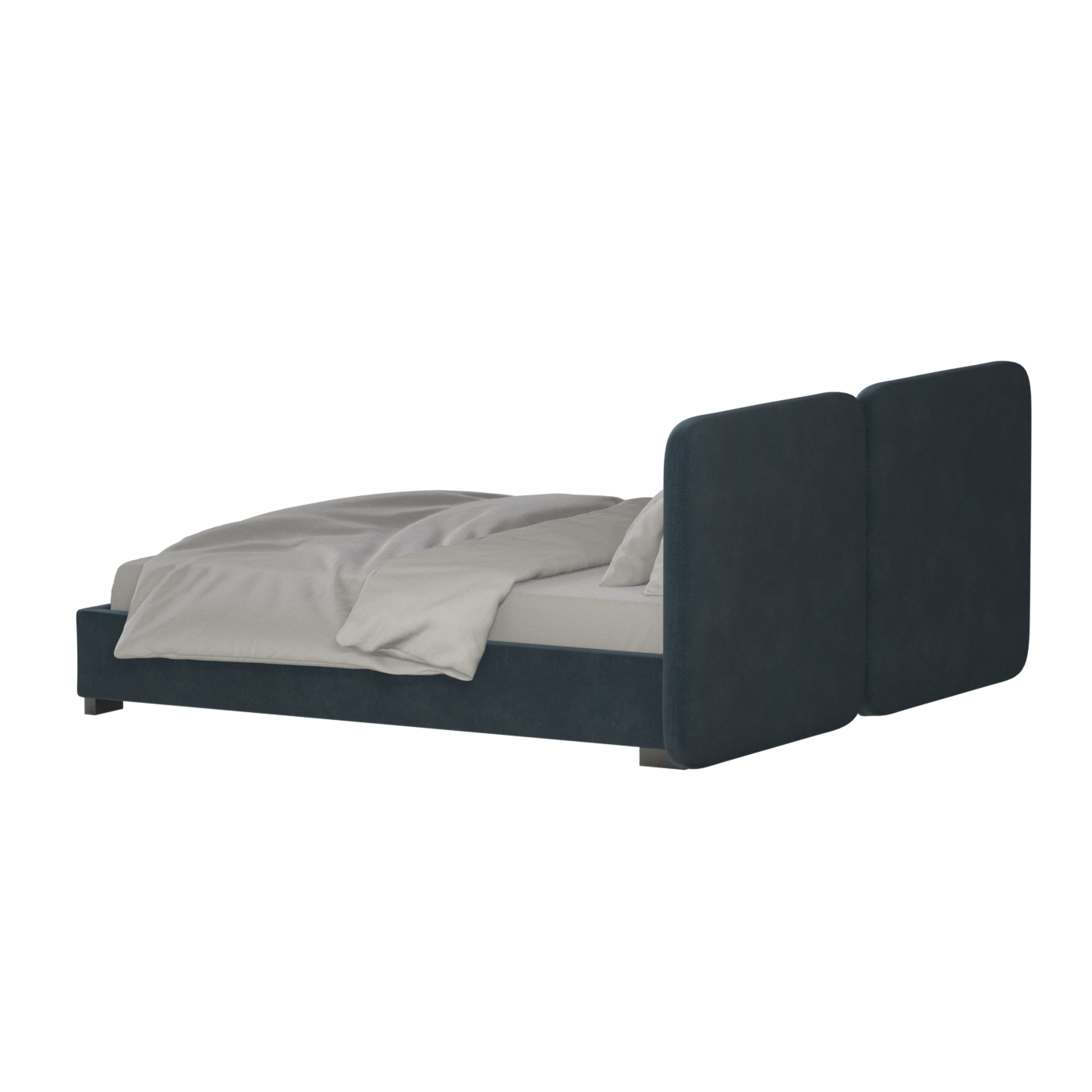 Chloe Upholstered Double Bed in Soft Woven Fabric