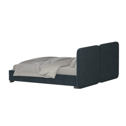 Chloe Upholstered Double Bed in Soft Woven Fabric