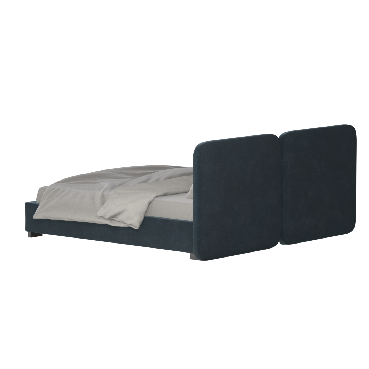Chloe Upholstered Double Bed in Soft Woven Fabric