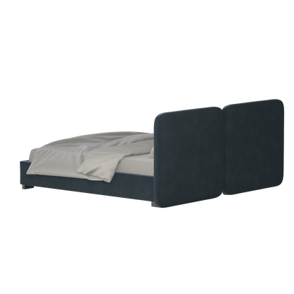Chloe Upholstered Double Bed in Soft Woven Fabric