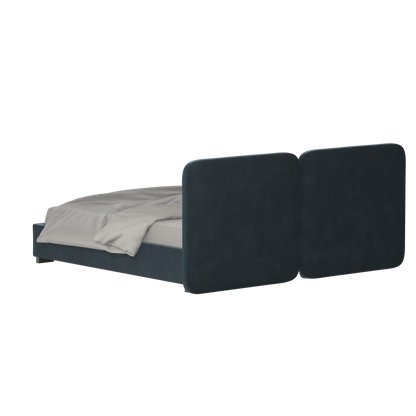 Chloe Upholstered Double Bed in Soft Woven Fabric