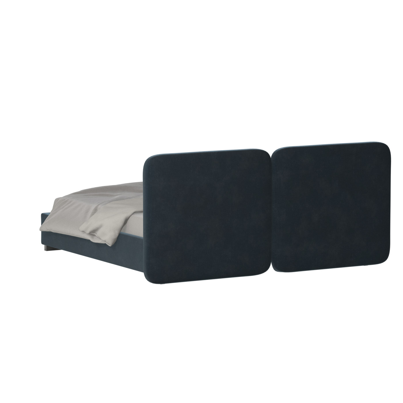 Chloe Upholstered Double Bed in Soft Woven Fabric