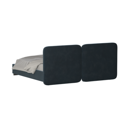 Chloe Upholstered Double Bed in Soft Woven Fabric