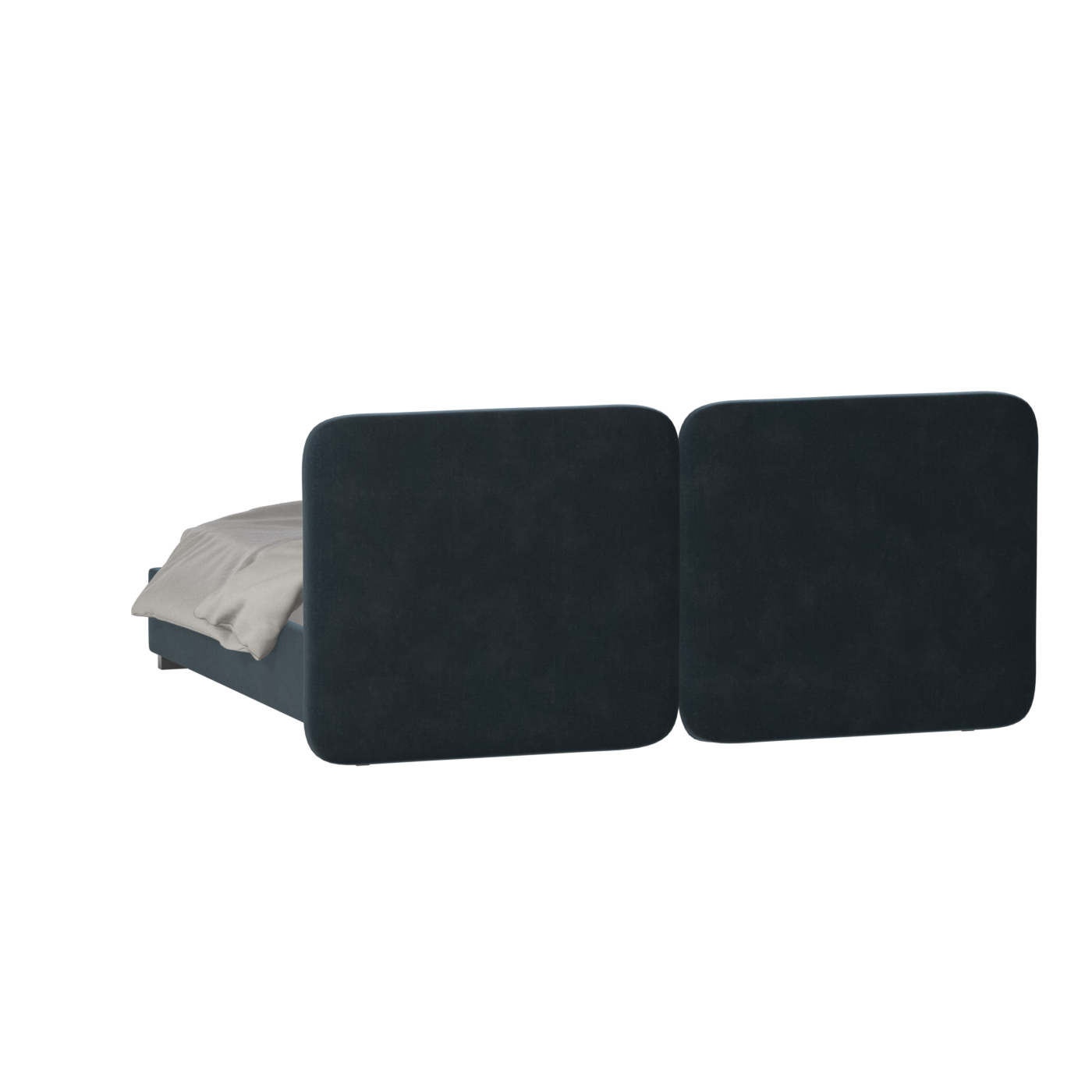 Chloe Upholstered Double Bed in Soft Woven Fabric