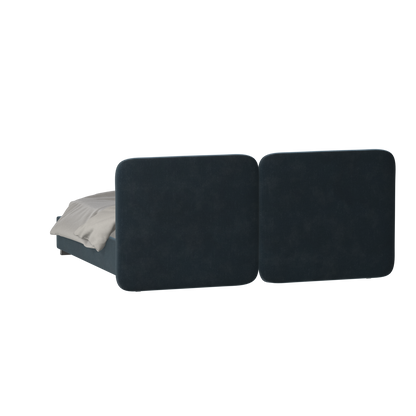 Chloe Upholstered Double Bed in Soft Woven Fabric