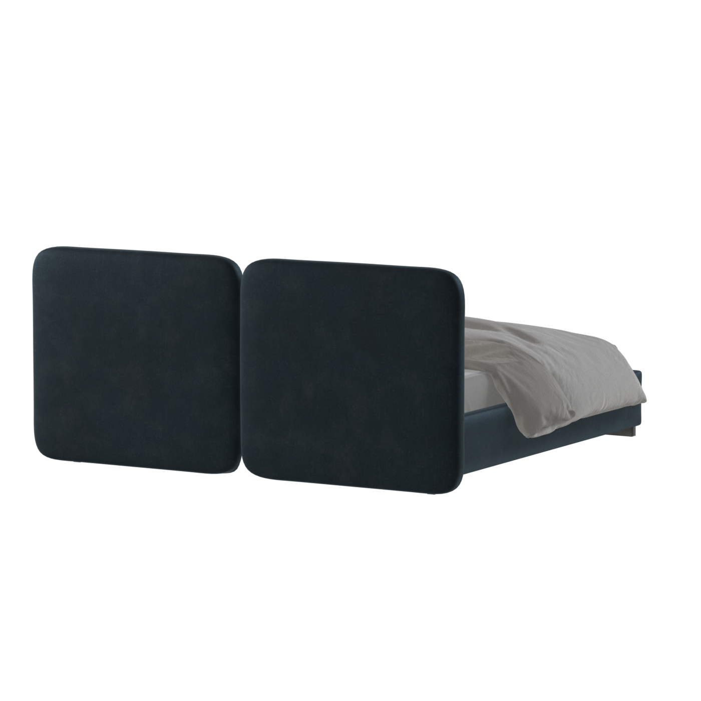 Chloe Upholstered Double Bed in Soft Woven Fabric