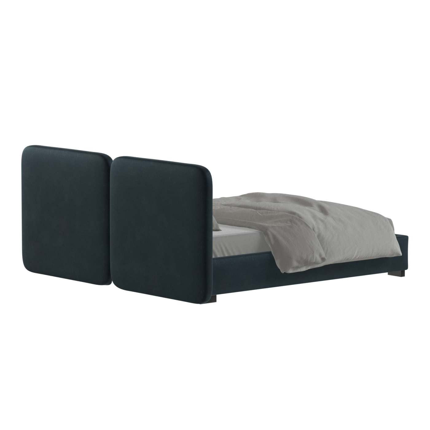 Chloe Upholstered Double Bed in Soft Woven Fabric