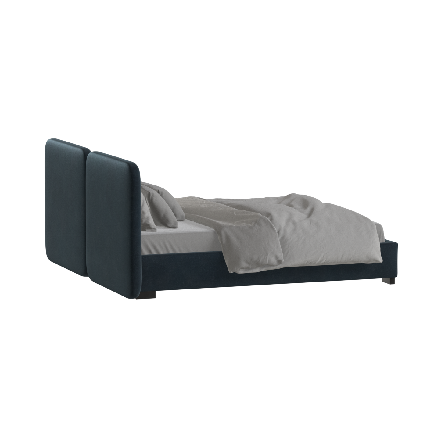 Chloe Upholstered Double Bed in Soft Woven Fabric