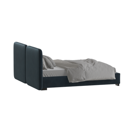 Chloe Upholstered Double Bed in Soft Woven Fabric