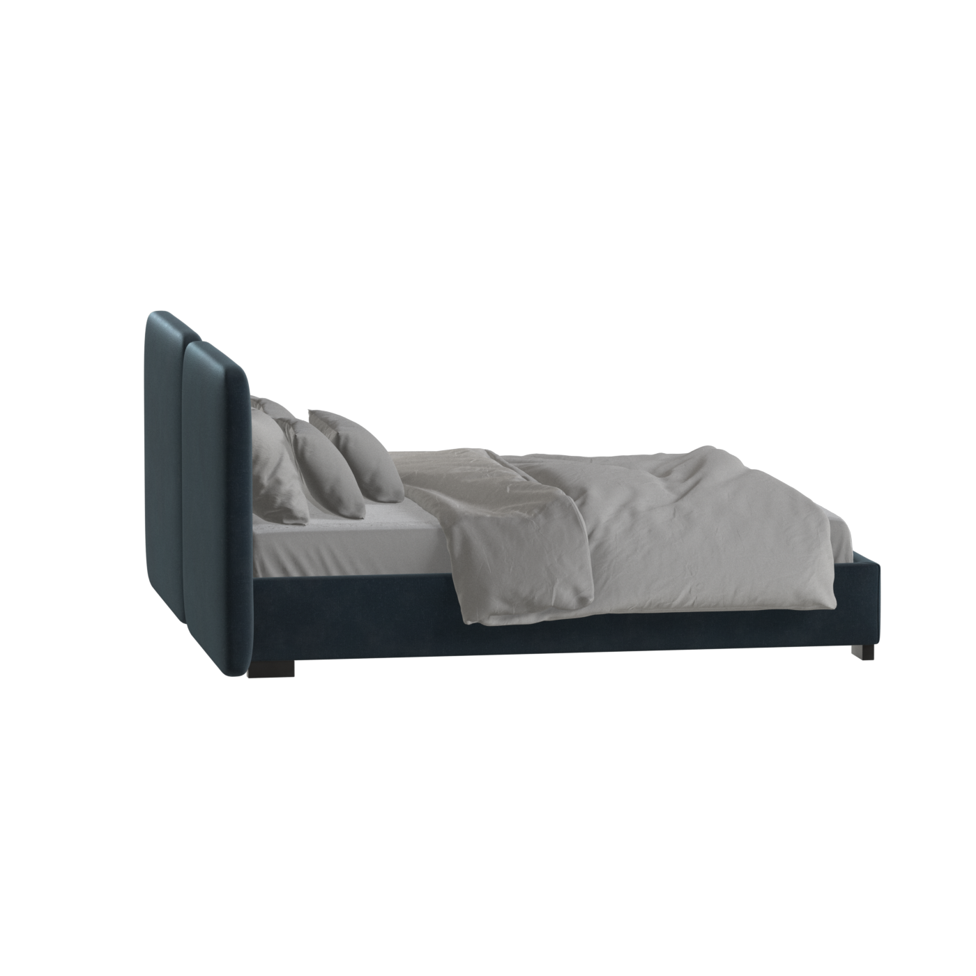 Chloe Upholstered Double Bed in Soft Woven Fabric