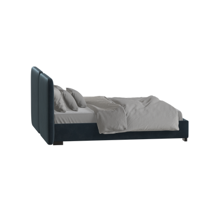 Chloe Upholstered Double Bed in Soft Woven Fabric