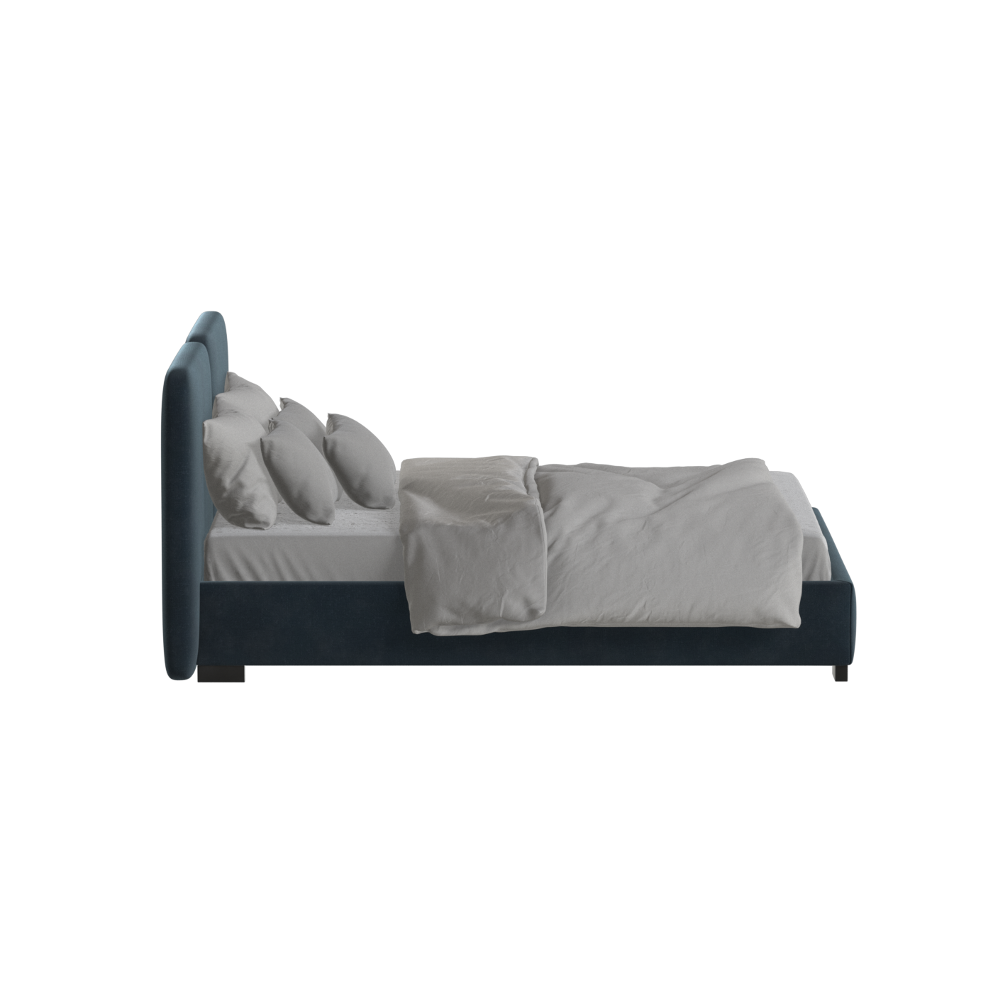 Chloe Upholstered Double Bed in Soft Woven Fabric