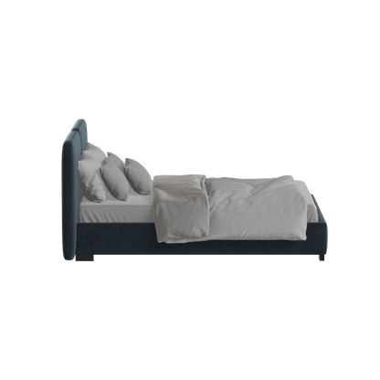 Chloe Upholstered Double Bed in Soft Woven Fabric