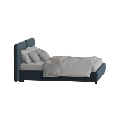 Chloe Upholstered Double Bed in Soft Woven Fabric