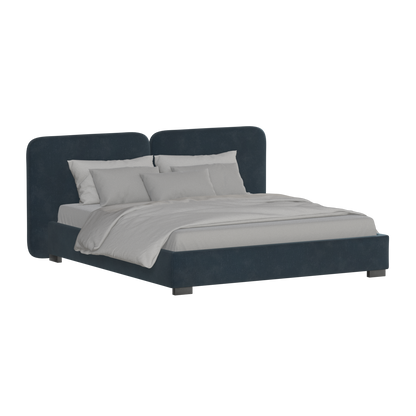 Chloe Upholstered Double Bed in Soft Woven Fabric