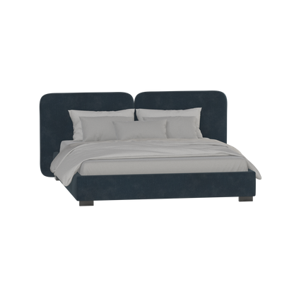 Chloe Upholstered Double Bed in Soft Woven Fabric