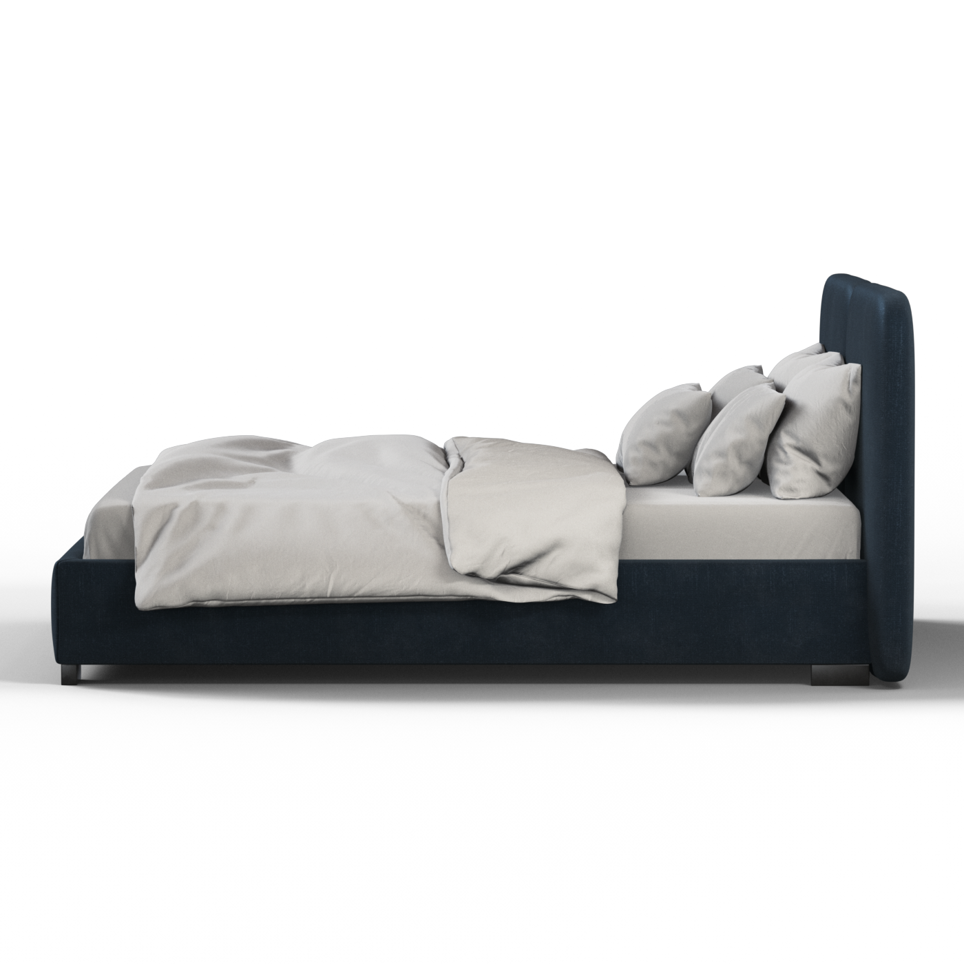 Chloe Upholstered Double Bed in Soft Woven Fabric