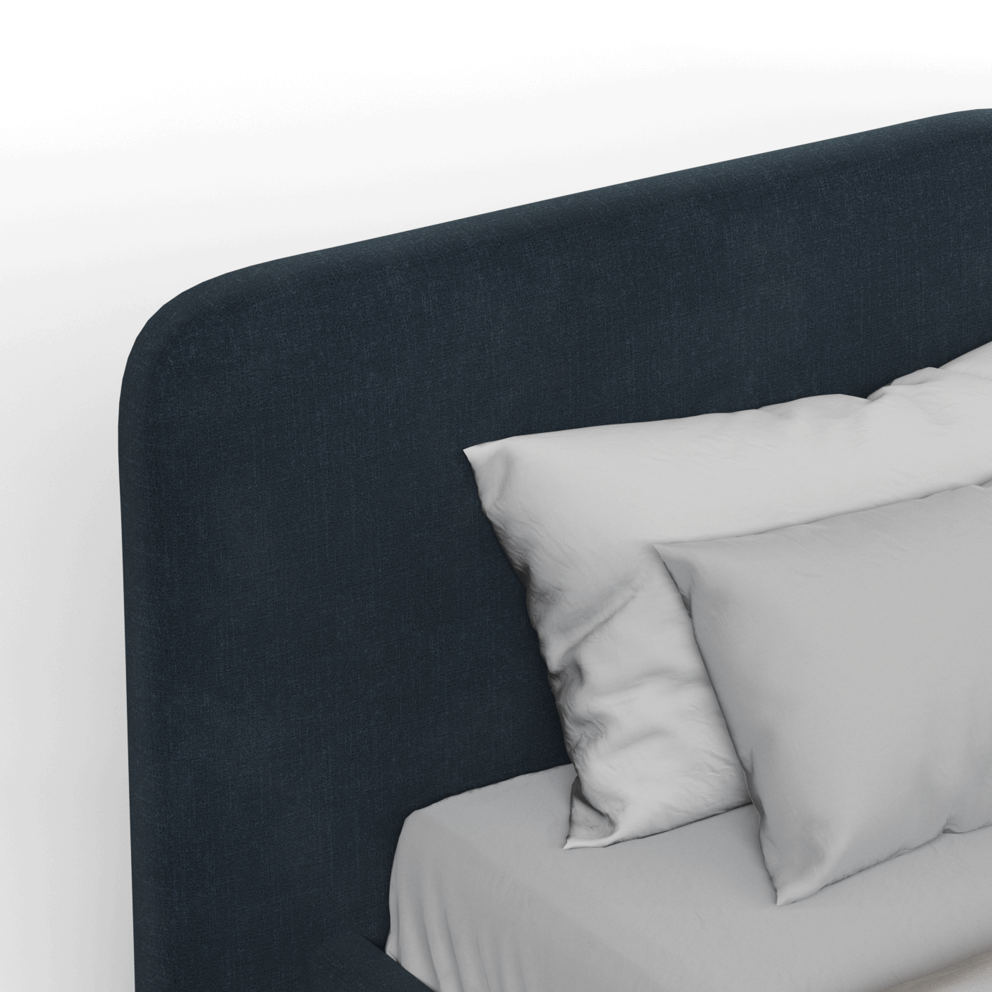 Chloe Upholstered Double Bed in Soft Woven Fabric
