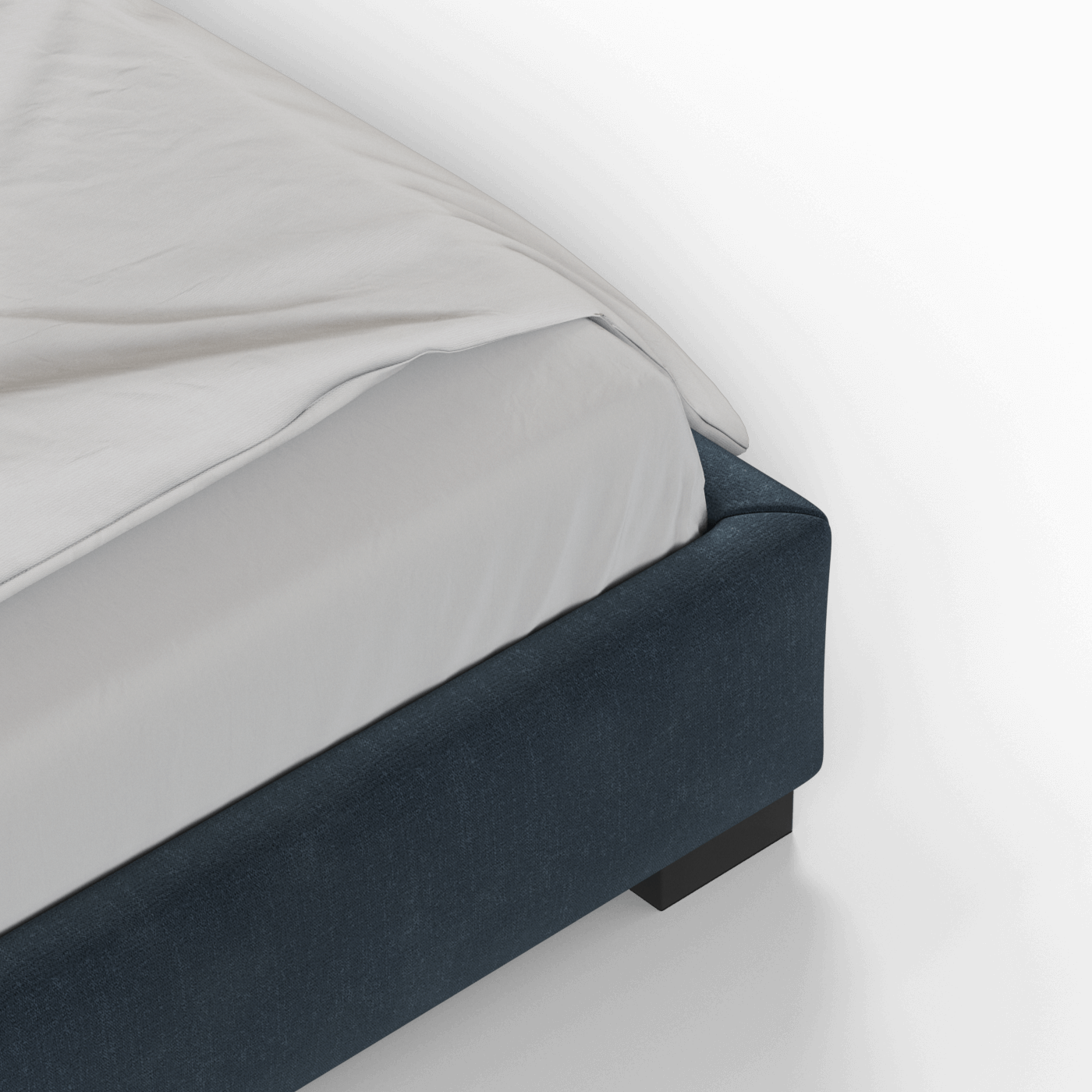 Chloe Upholstered Double Bed in Soft Woven Fabric