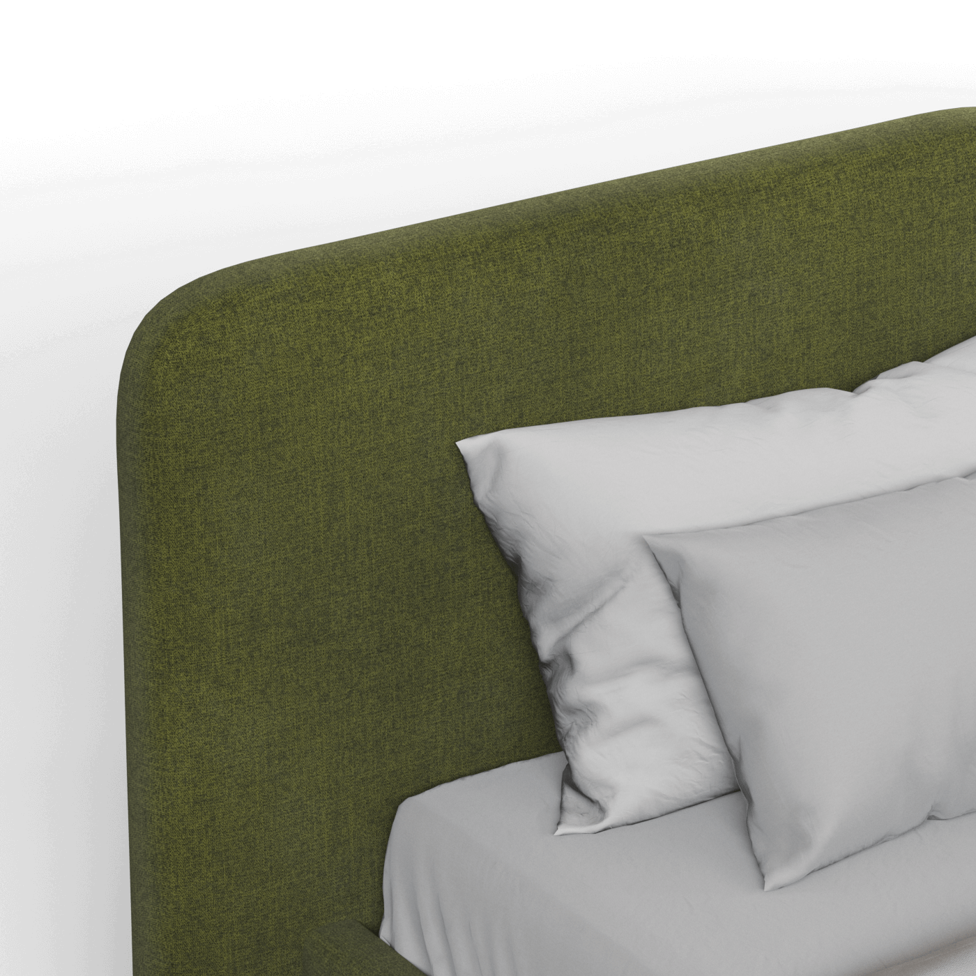 Chloe Upholstered Double Bed in Soft Woven Fabric