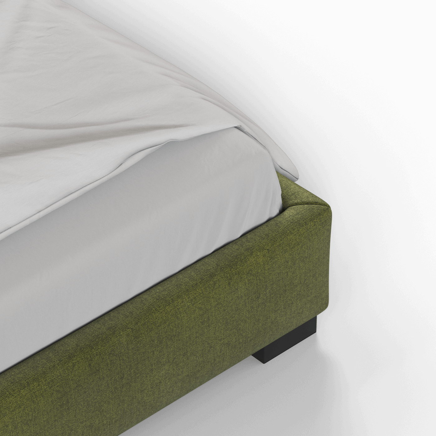 Chloe Upholstered Double Bed in Soft Woven Fabric