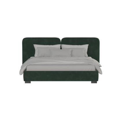 Chloe Upholstered Double Bed in Soft Woven Fabric