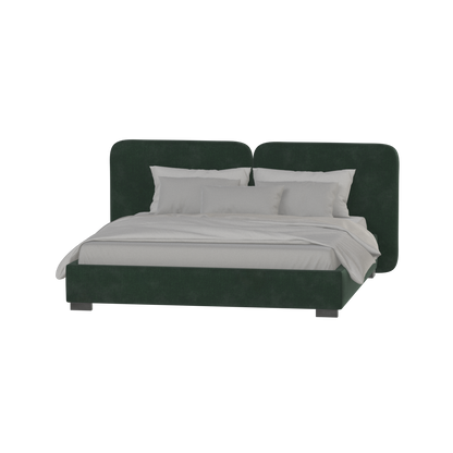 Chloe Upholstered Double Bed in Soft Woven Fabric