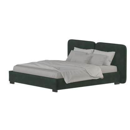 Chloe Upholstered Double Bed in Soft Woven Fabric