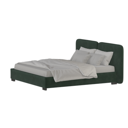Chloe Upholstered Double Bed in Soft Woven Fabric