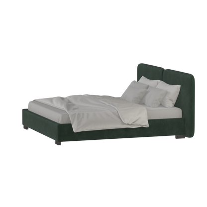 Chloe Upholstered Double Bed in Soft Woven Fabric