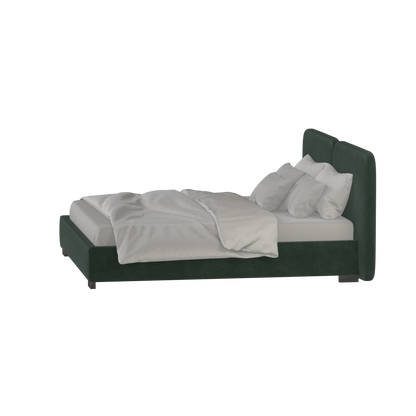 Chloe Upholstered Double Bed in Soft Woven Fabric